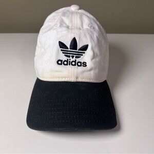 Adidas Trefoil 3 Stripes Slideback Hat White OSFM Embroidered Colorblock